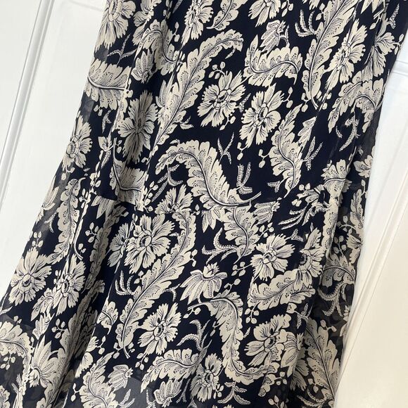 Lauren Ralph Silk Maxi Skirt 14W Floral Cottage Core Dainty Coquette Asymetrical - Picture 5 of 8